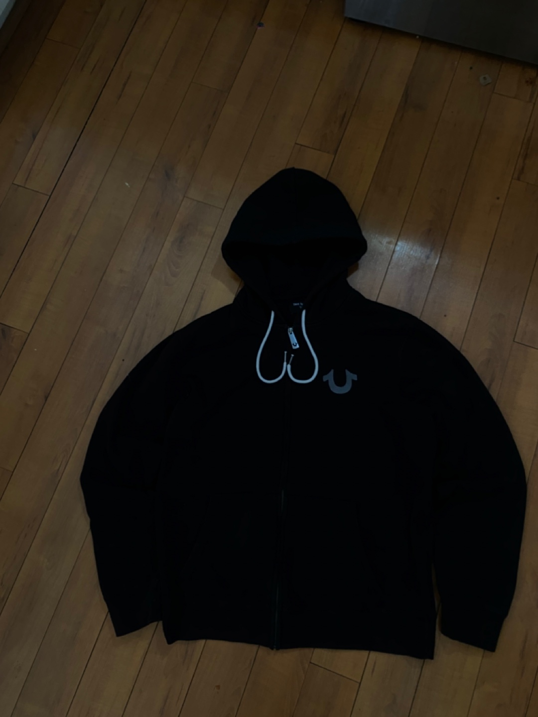 True Religion Brand Jeans Black Zip-Up Hoodie