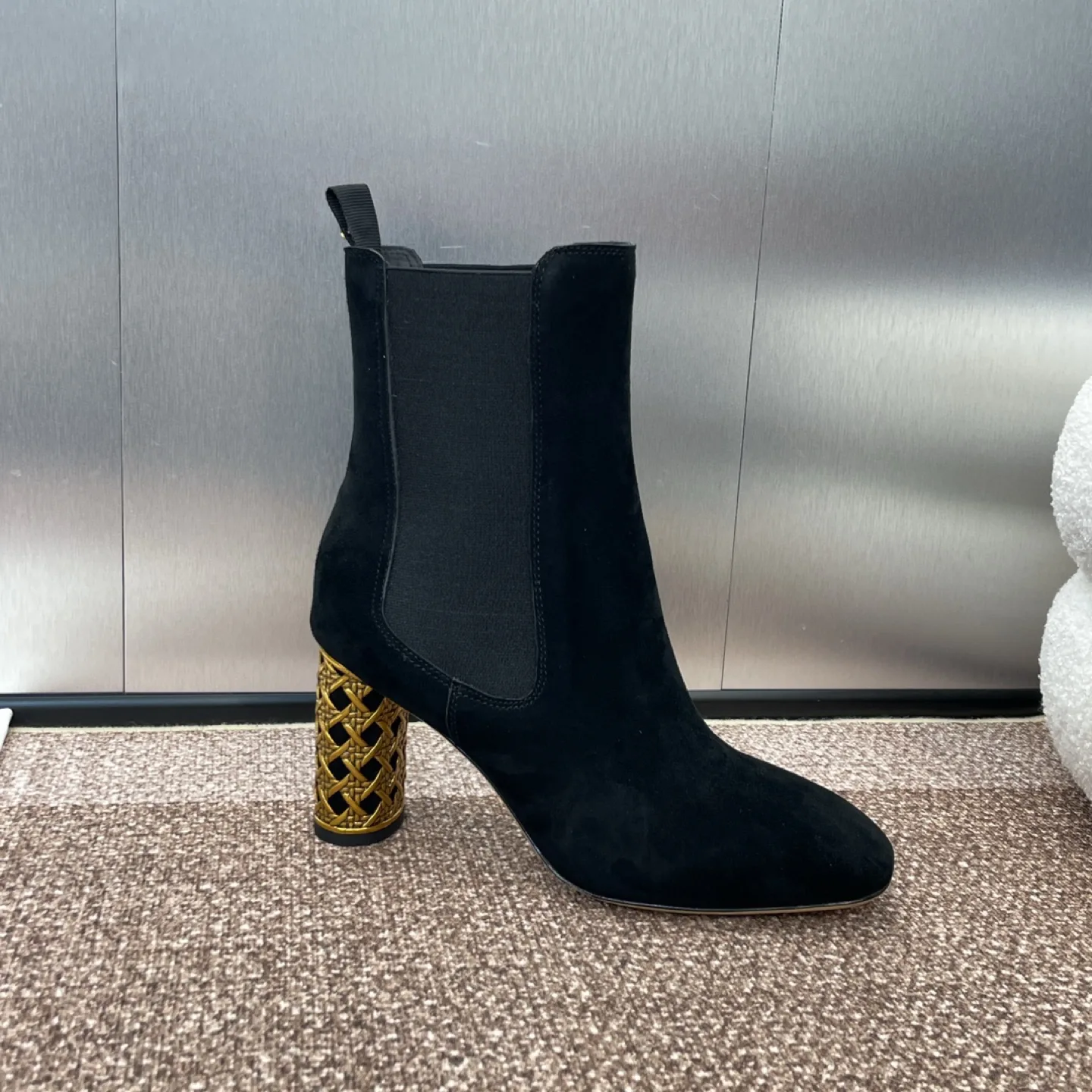 New Suede Heeled Boots – Size 37 – Comfortable – Summer Sale! thumbnail