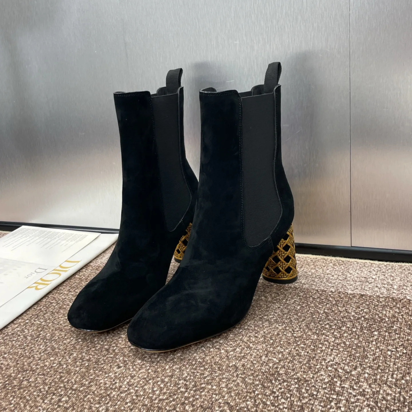 New Suede Heeled Boots – Size 37 – Comfortable – Summer Sale! image indicator(5)