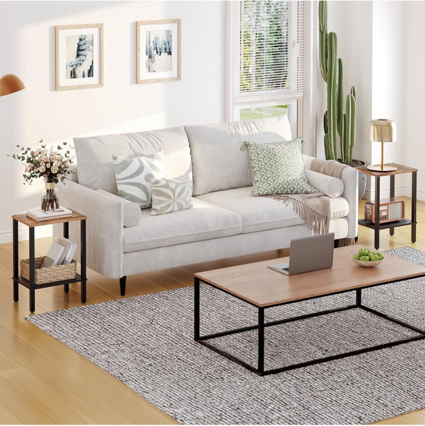 Rustic Industrial End Tables - Set of 2 - New - photo 2
