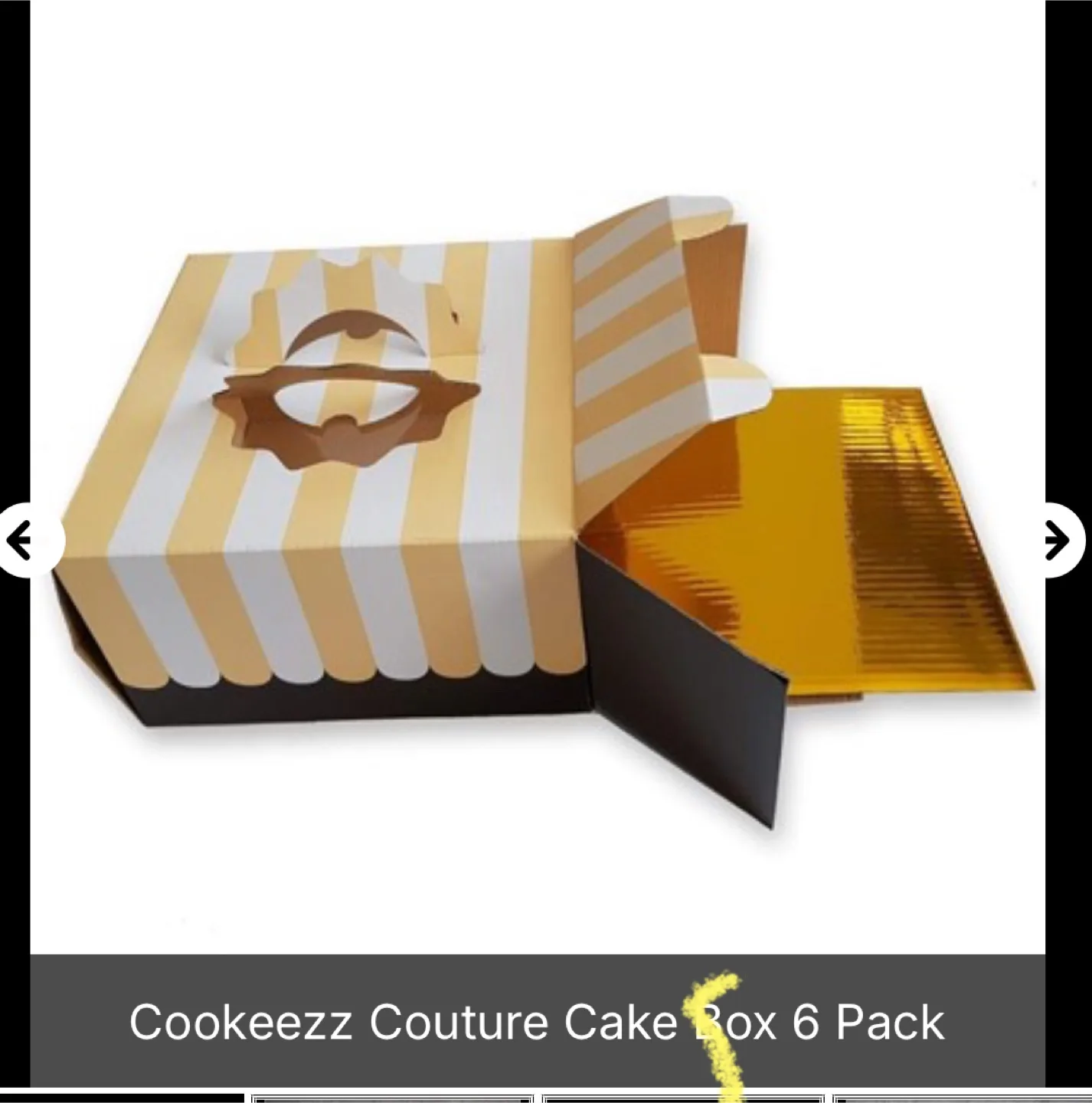 Cookeez Couture Cake Boxes - 6 Pack thumbnail