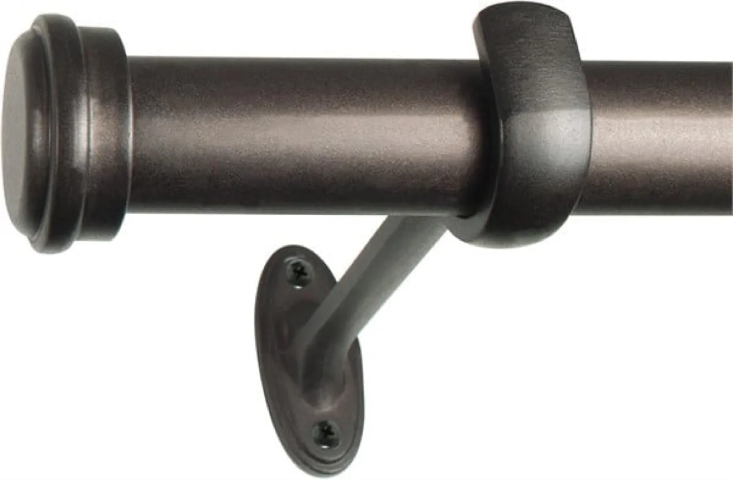 Single Rod Set 72-144" -Dark Bronze Curtain Rod Set thumbnail