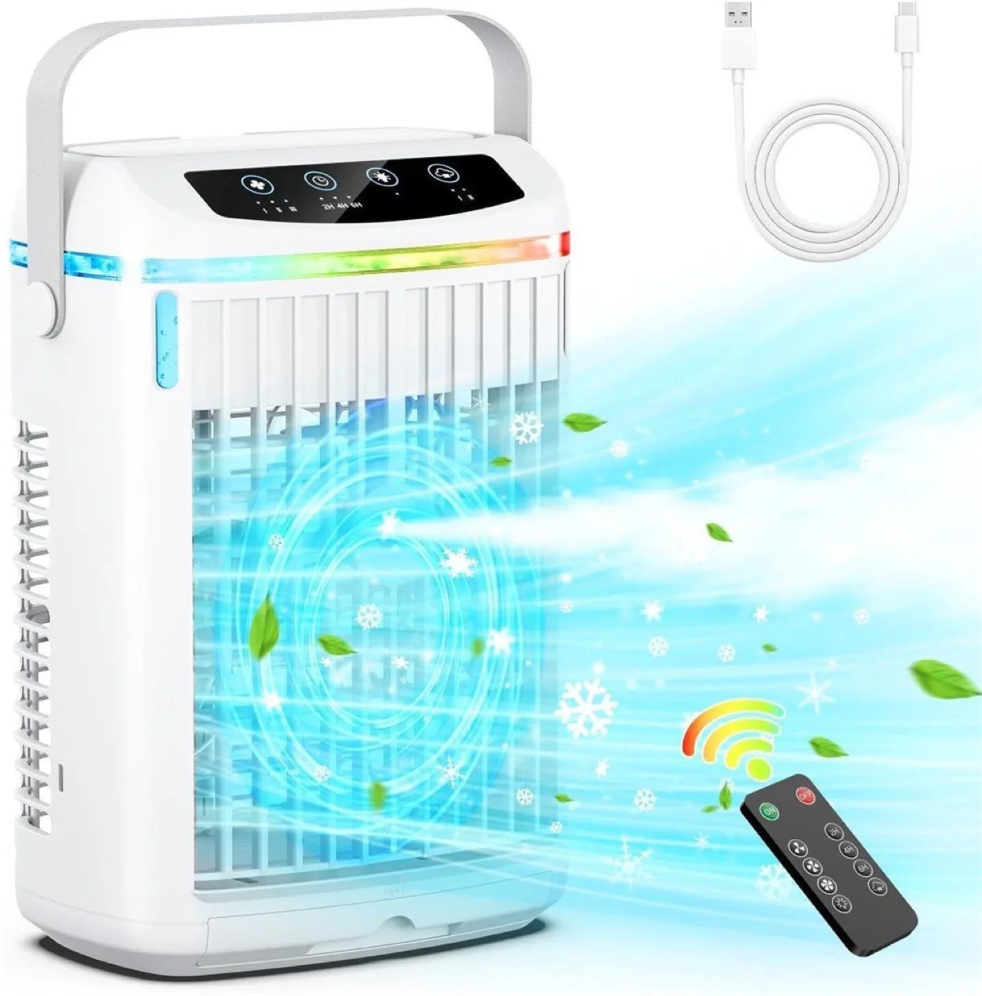 Used-Portable Air Cooler with LED Lights & Remote thumbnail