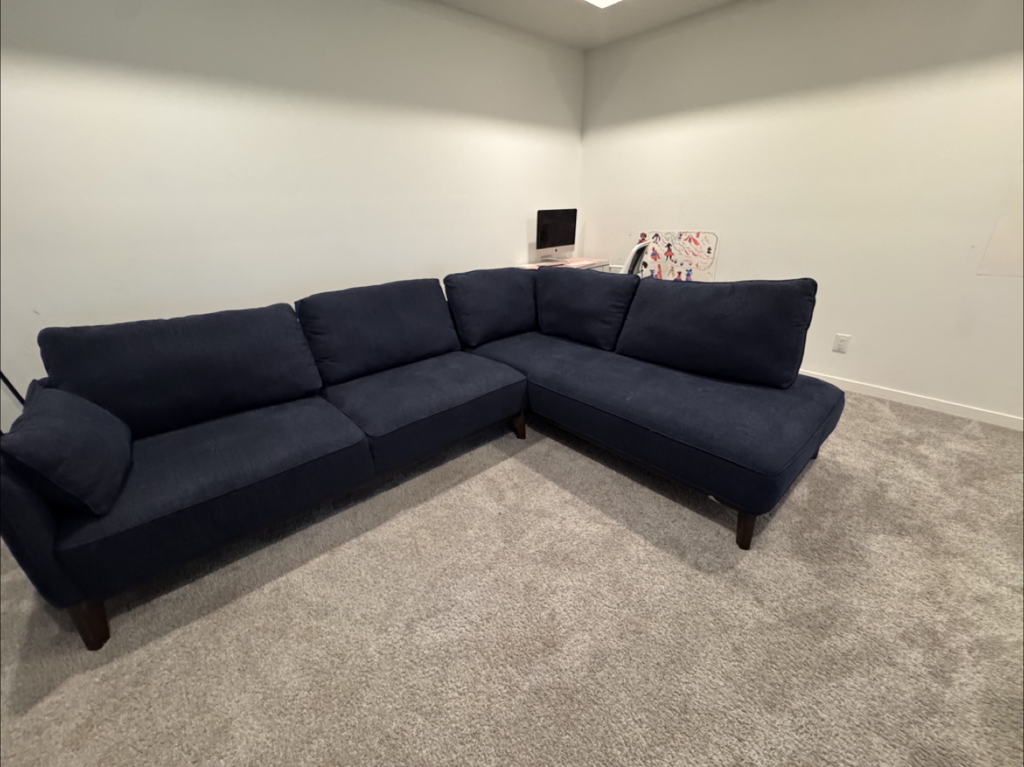 Cindy Crawford Home Gena Sectional Sofa - Midnight Blue - photo 3