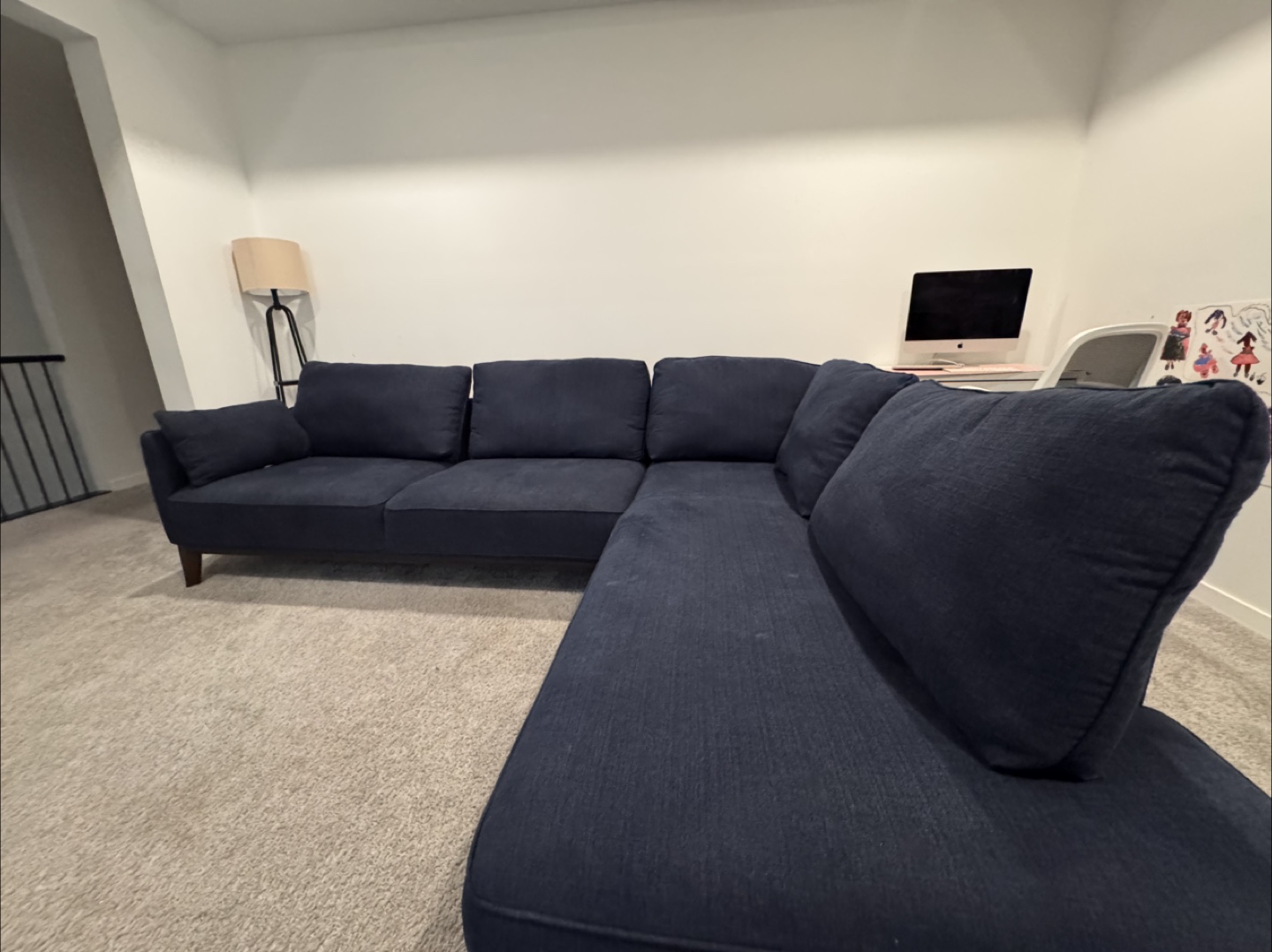 Cindy Crawford Home Gena Sectional Sofa - Midnight Blue - photo 4