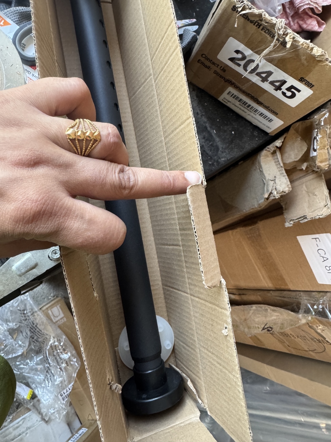 Black Telescopic Curtain Rod 28-43" - photo 4