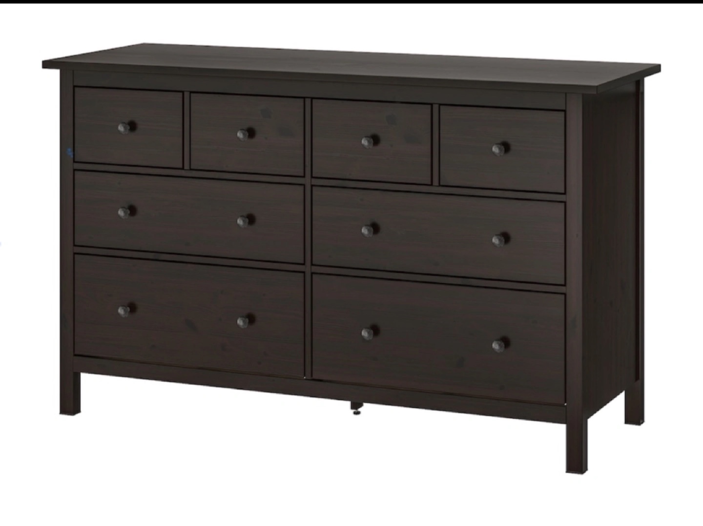 HEMNES 8-Drawer Dresser - Black-Brown