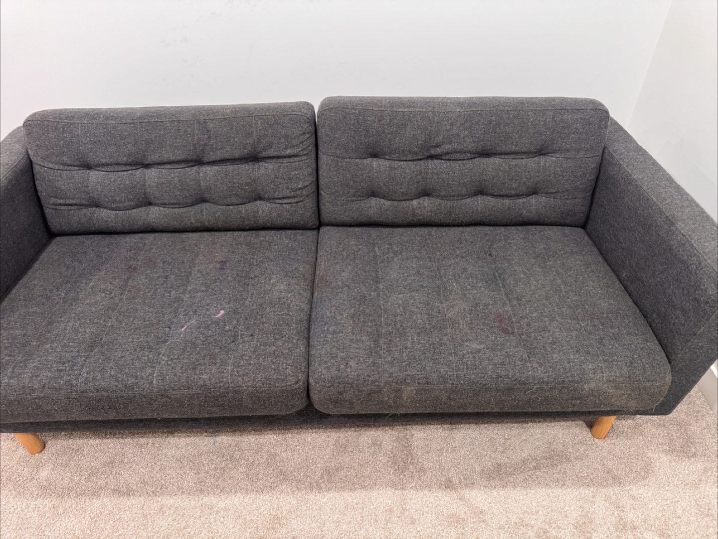 Dark Grey Two-Seater Sofa