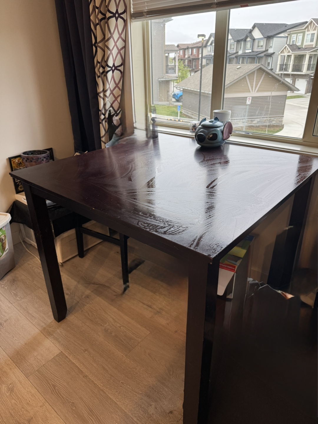 #freecycle Square Dark Brown Bar Height Dining Table - photo 2