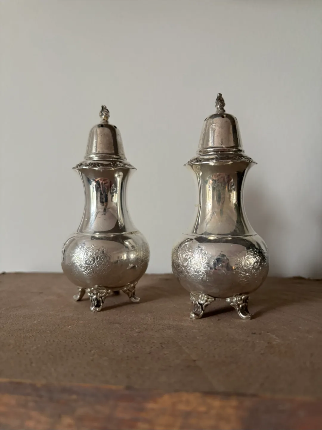 Vintage Ascot Silver  Salt and Pepper Shakers thumbnail