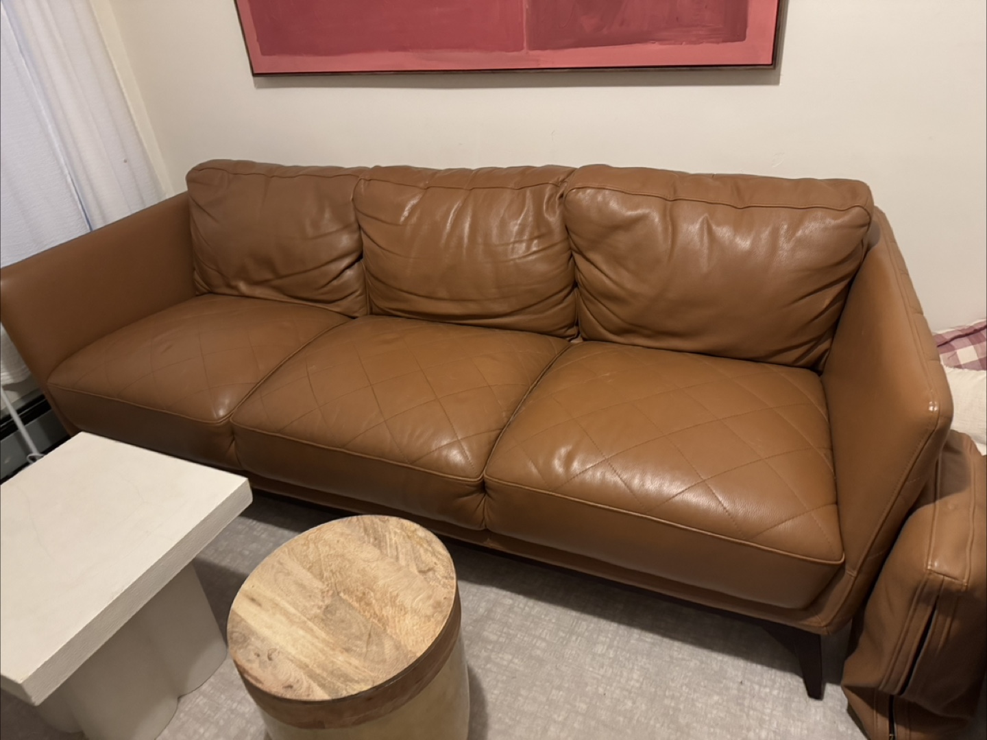 Brown Leather Sofa