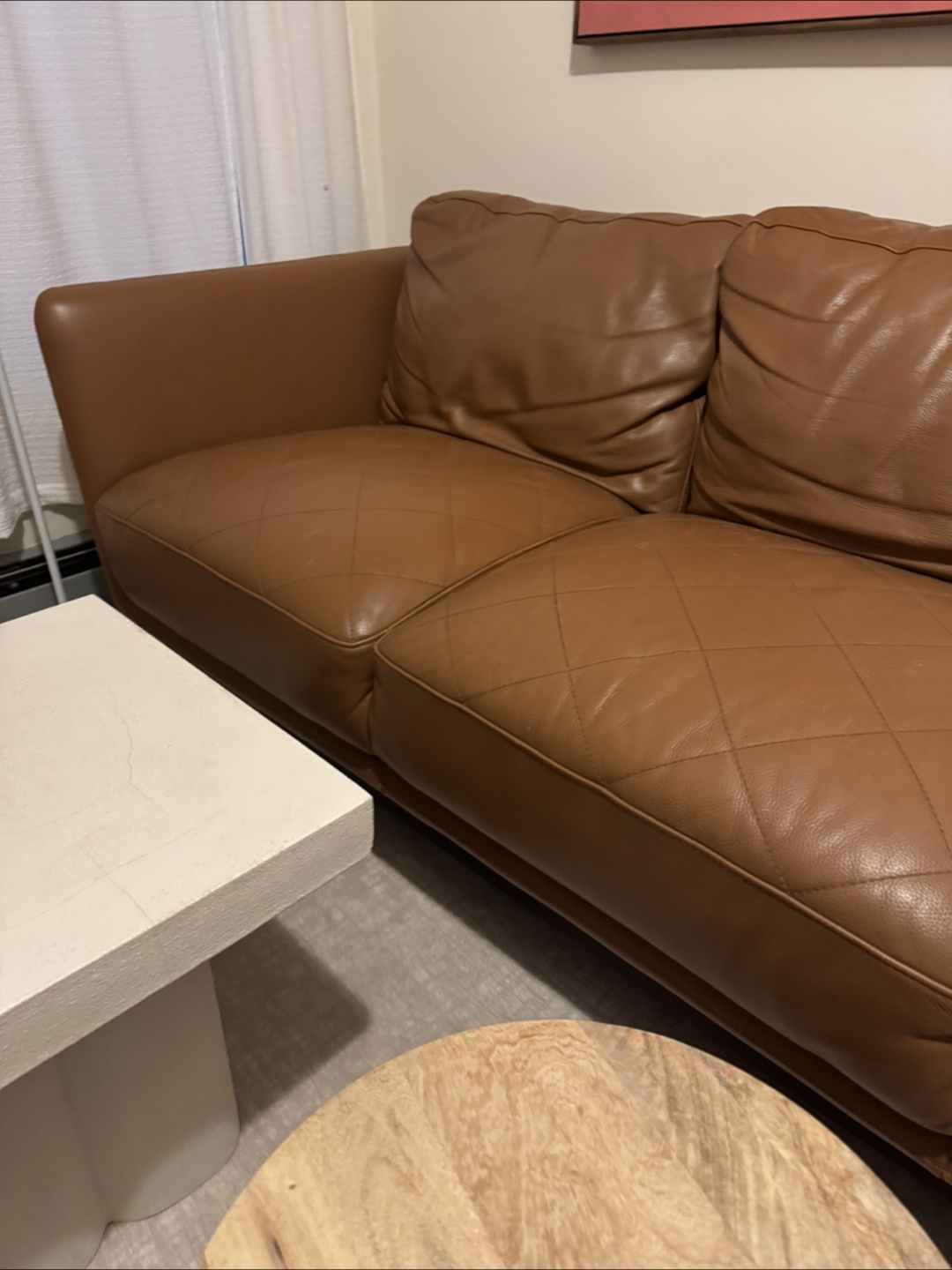 Brown Leather Sofa - photo 2