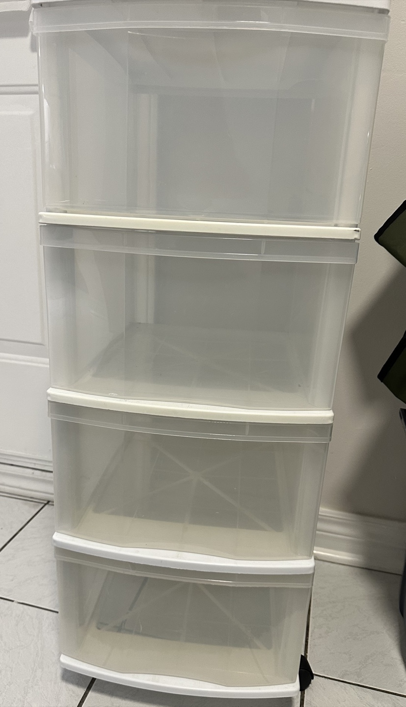 Clear Plastic 4 Drawer Storage Organizer