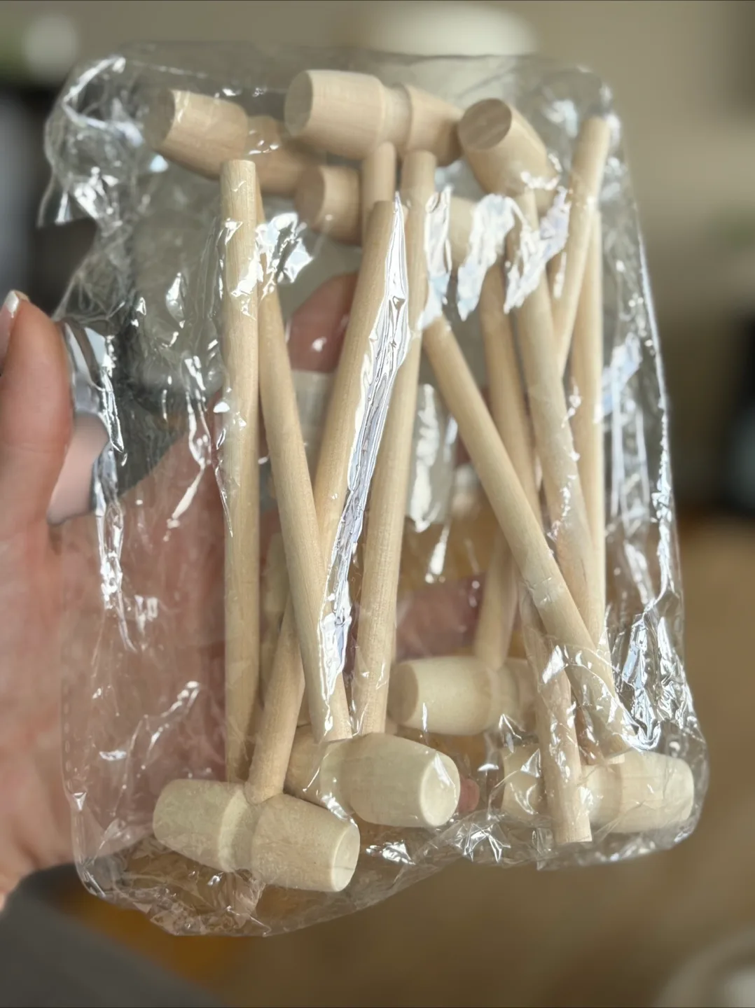 60 Wooden Mallets/hammer - Perfect for Crafts & smash treats image indicator(2)