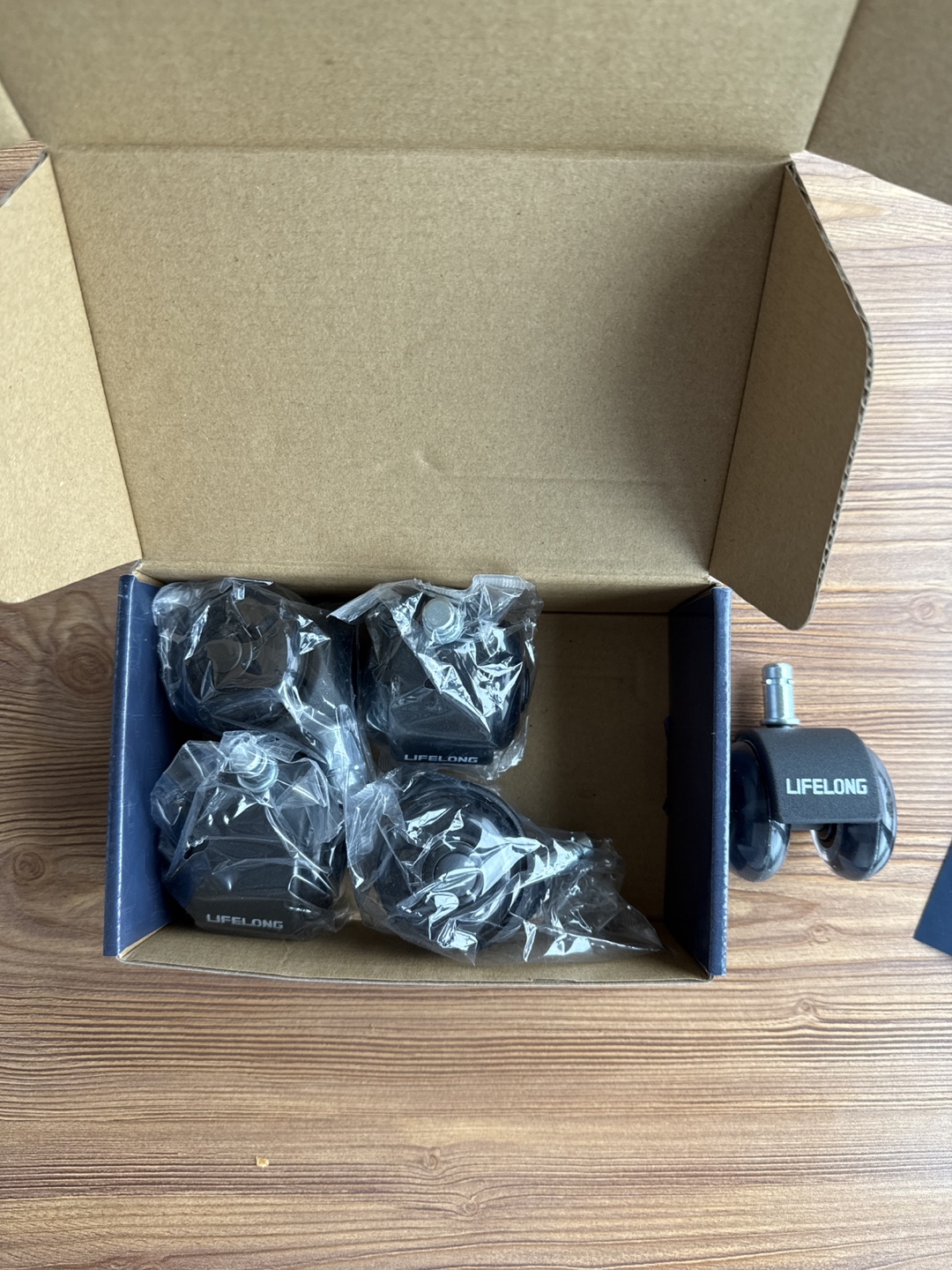 LIFELONG office chair replacement wheel Casters - Set of 5 - photo 2