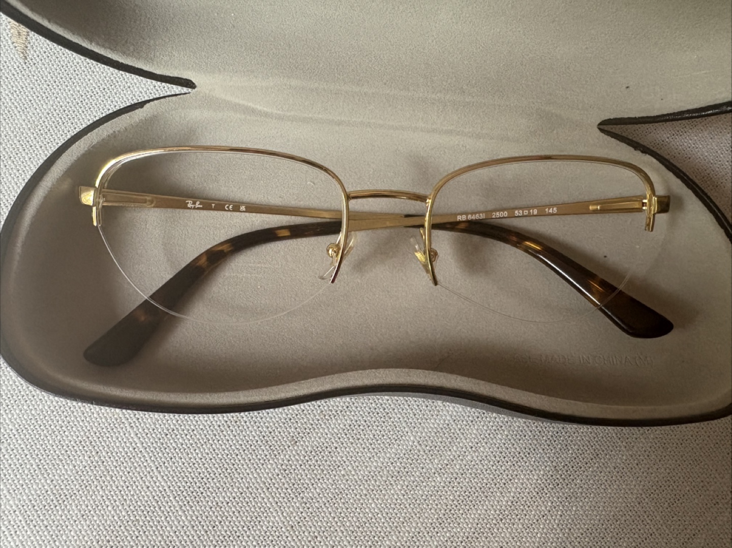 Ray-Ban Gold Rimmed Glasses with Case - photo 2