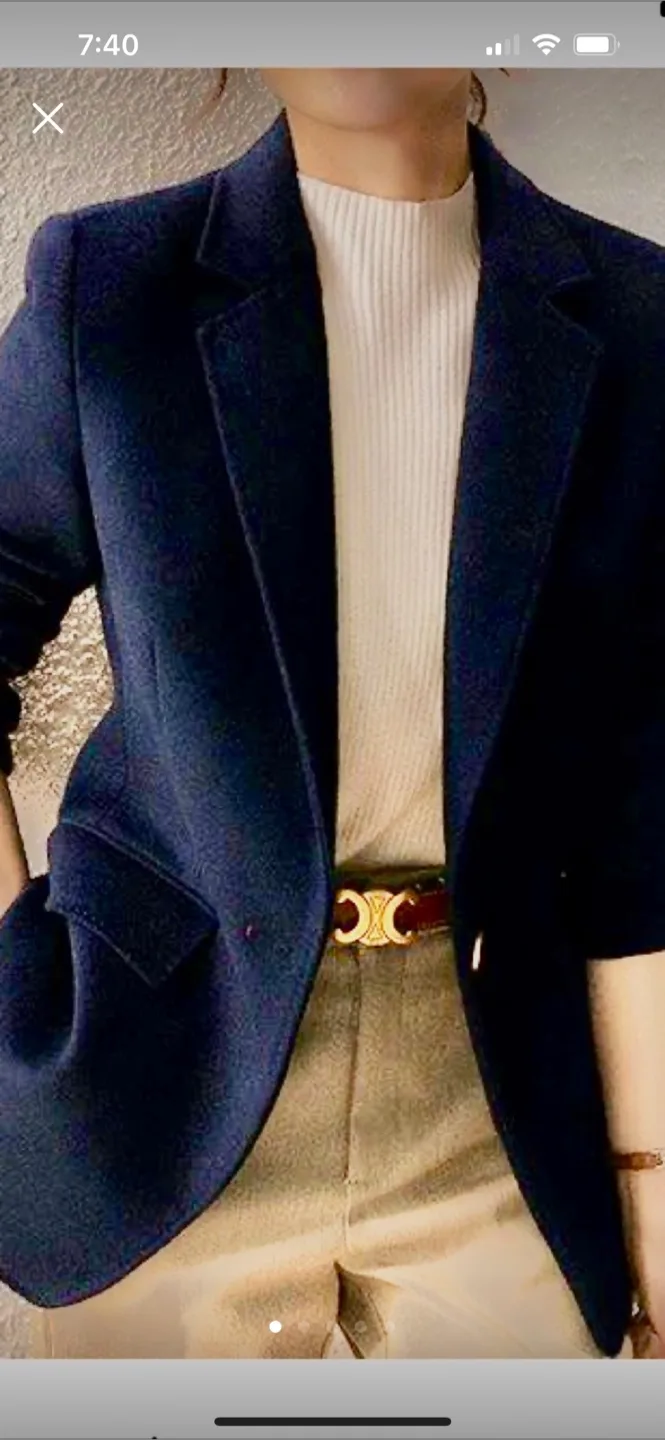 Escada navy blue blazer, size 44 thumbnail