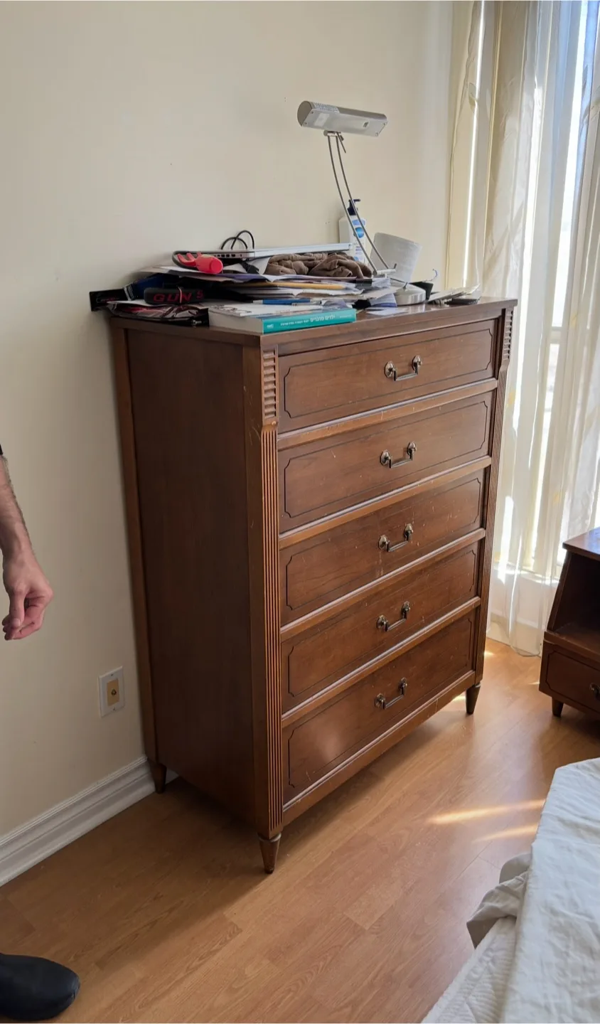 Five-Drawer Wooden Chest of Drawers thumbnail
