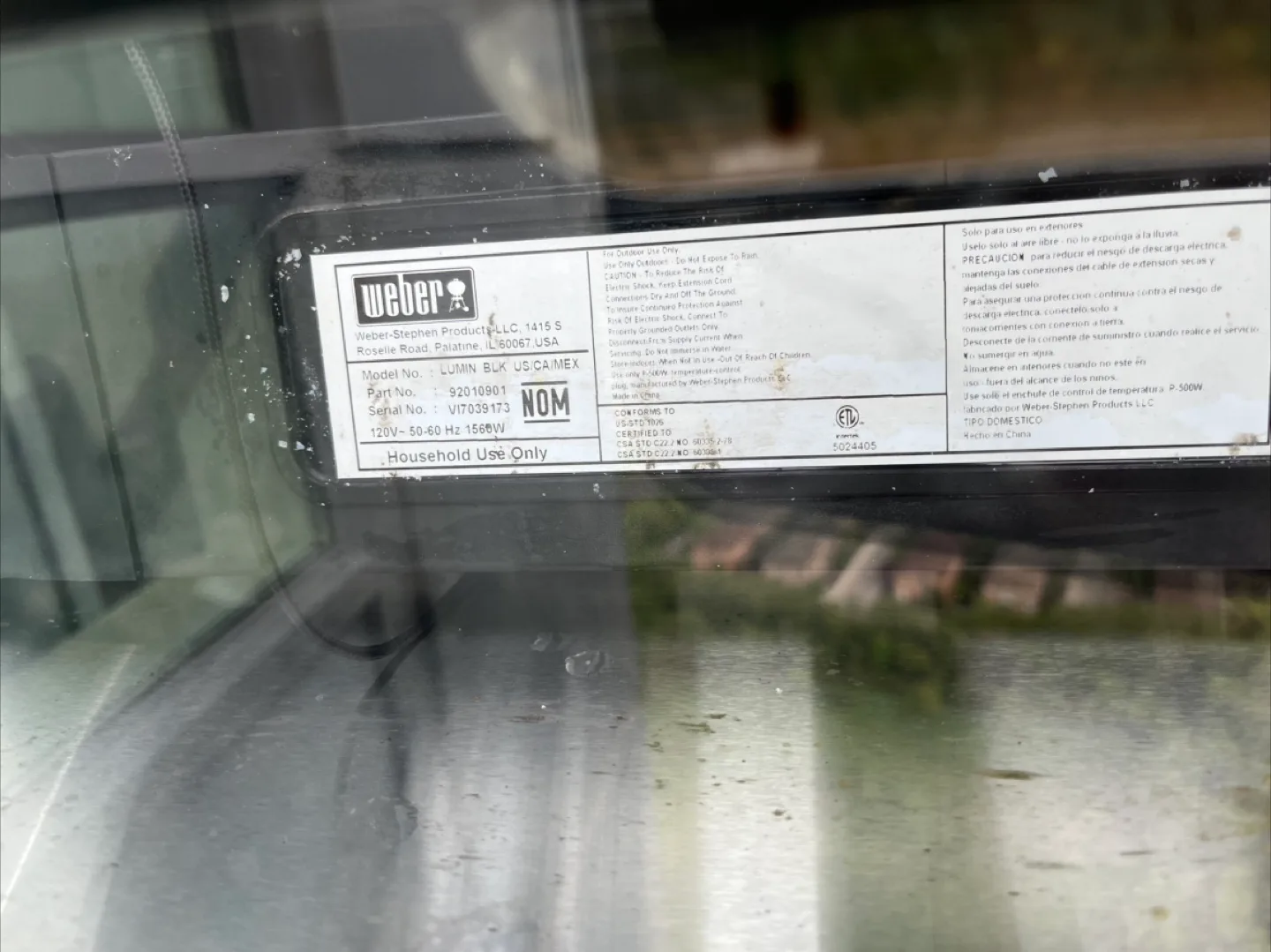 Weber Lumin 2-Burner Portable Electric BBQ in Black image indicator(8)