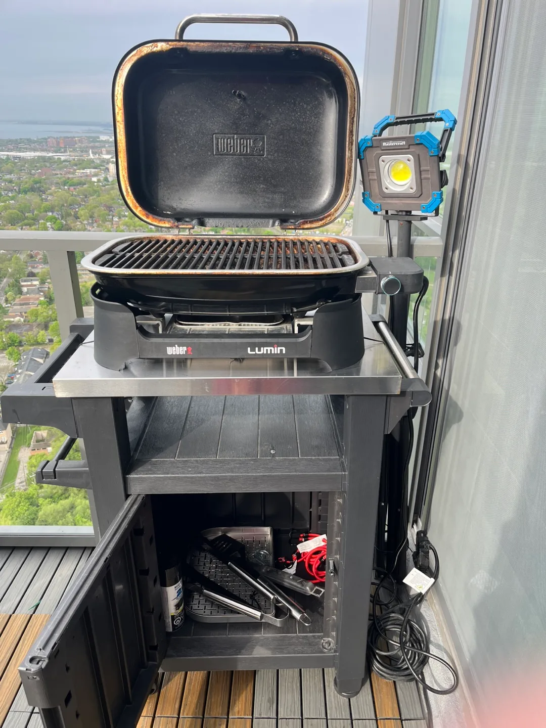 Weber Lumin 2-Burner Portable Electric BBQ in Black image indicator(7)