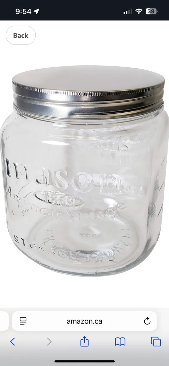 Jumbo Mason Jar, 92 Ounces (3 litres) image indicator(2)
