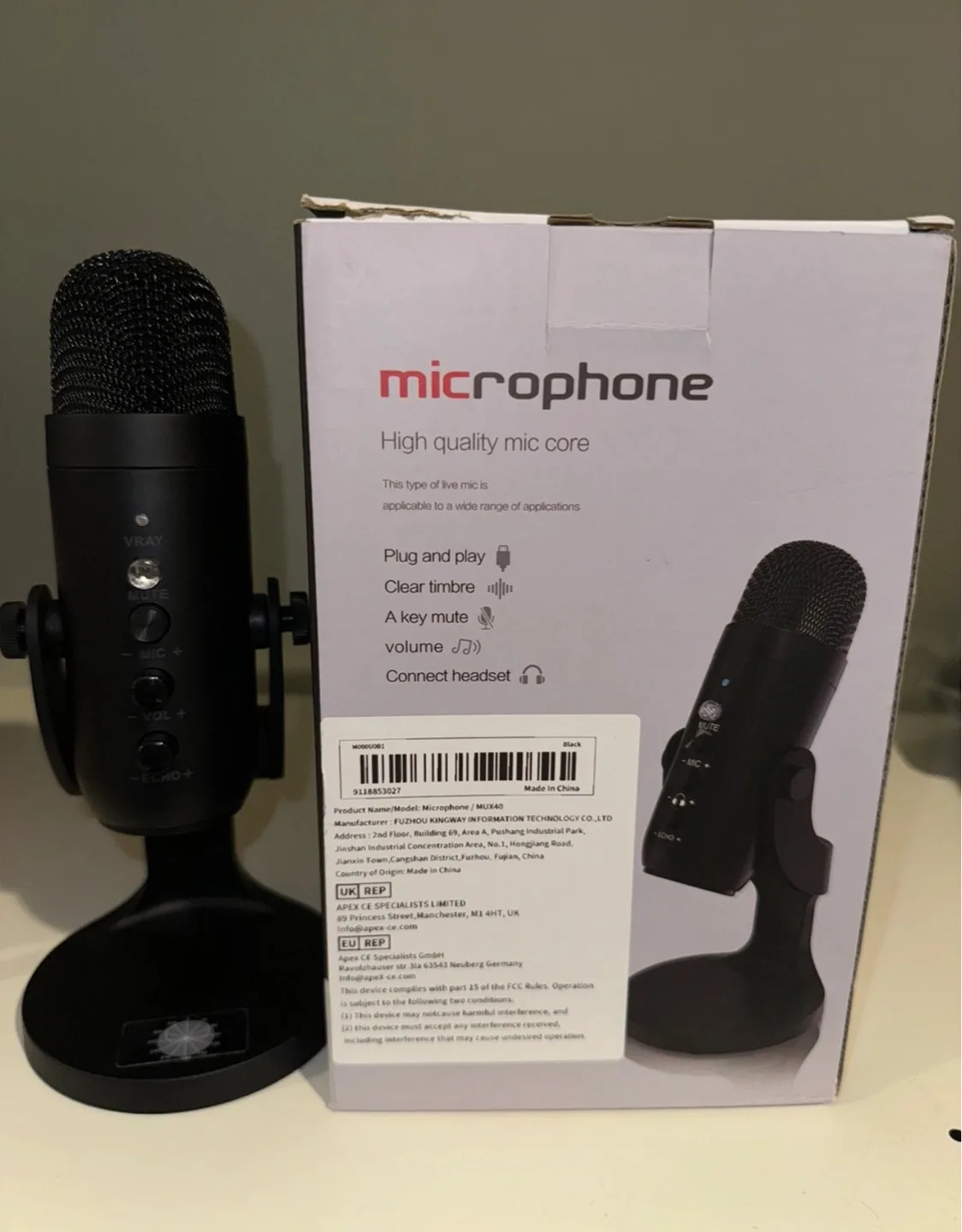 New USB Condenser Microphone with Stand image indicator(2)