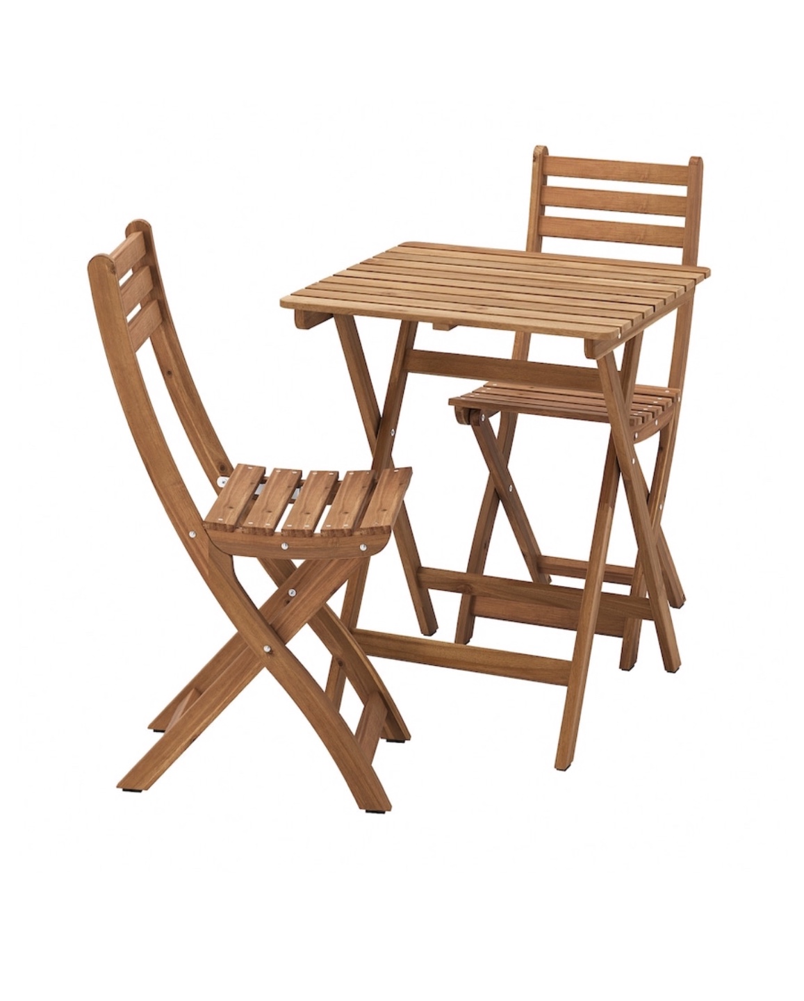 IKEA ASKHOLMEN Outdoor Folding Patio Set - Table and Two Chairs