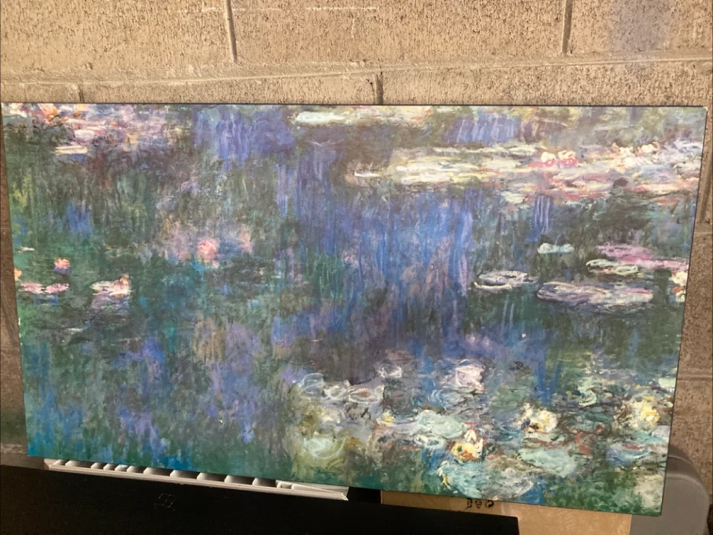 Monet Water Lilies Print on wood thumbnail