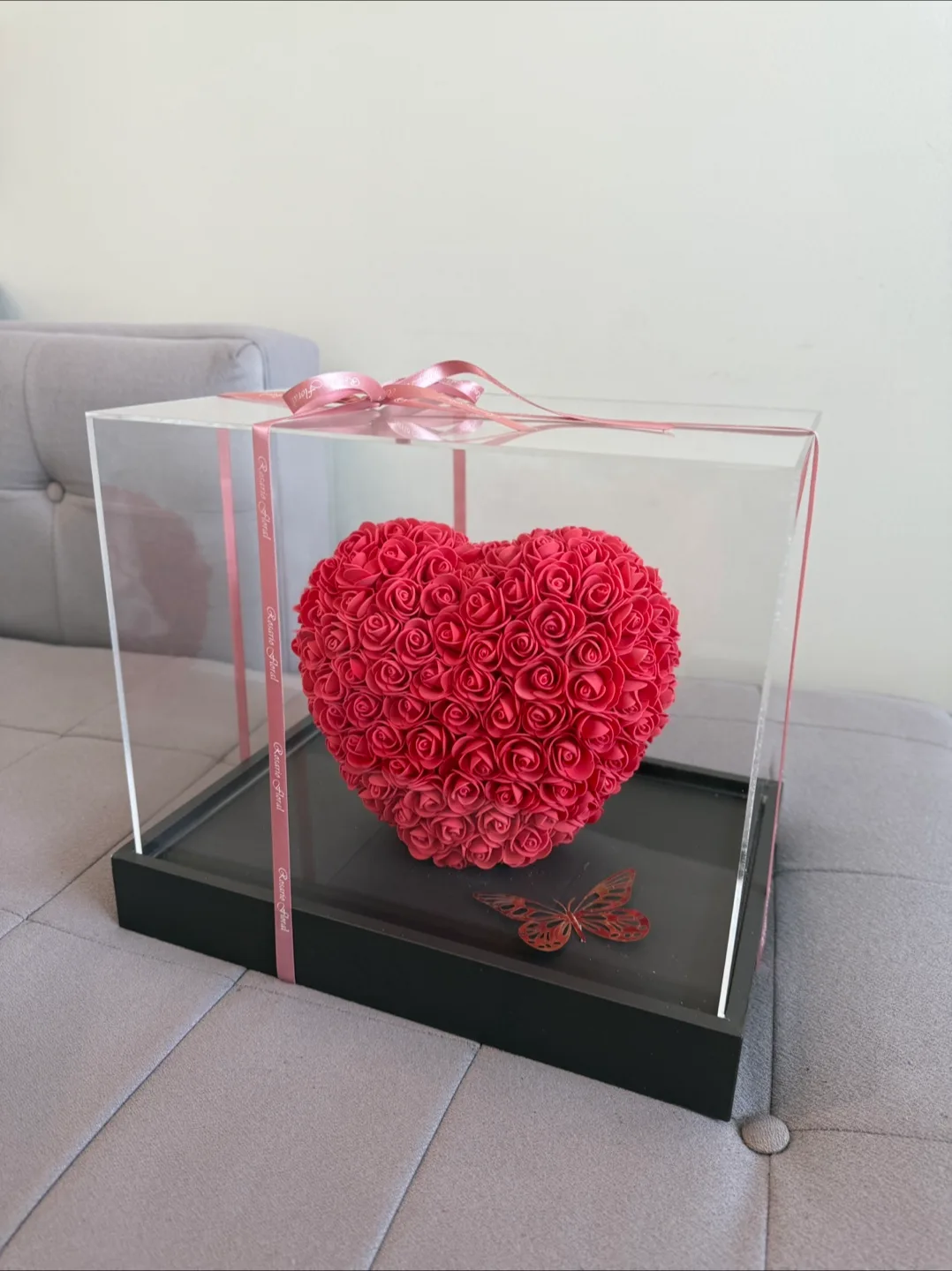 Faux flower gift display box thumbnail