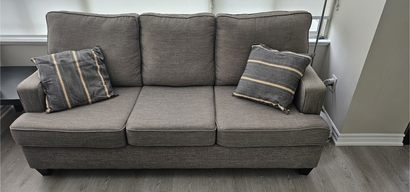 Grey Fabric Sofa and Two Armchairs - photo 2
