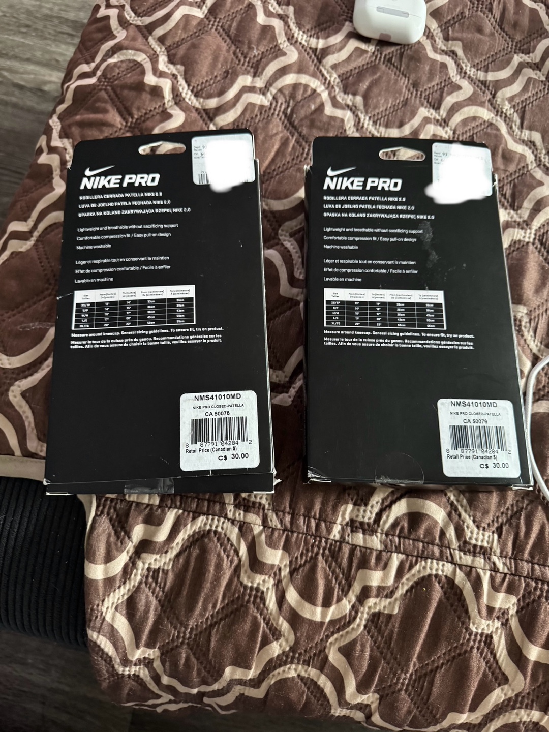 Pair of New Nike Pro Closed Patella Knee Sleeves 2.0 - photo 2