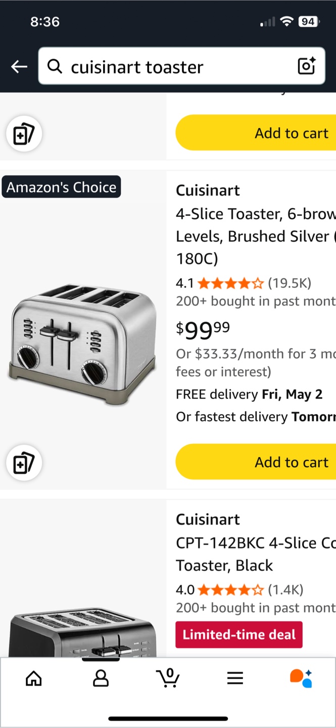 Cuisinart 4-Slice Toaster - Brushed Silver - photo 4