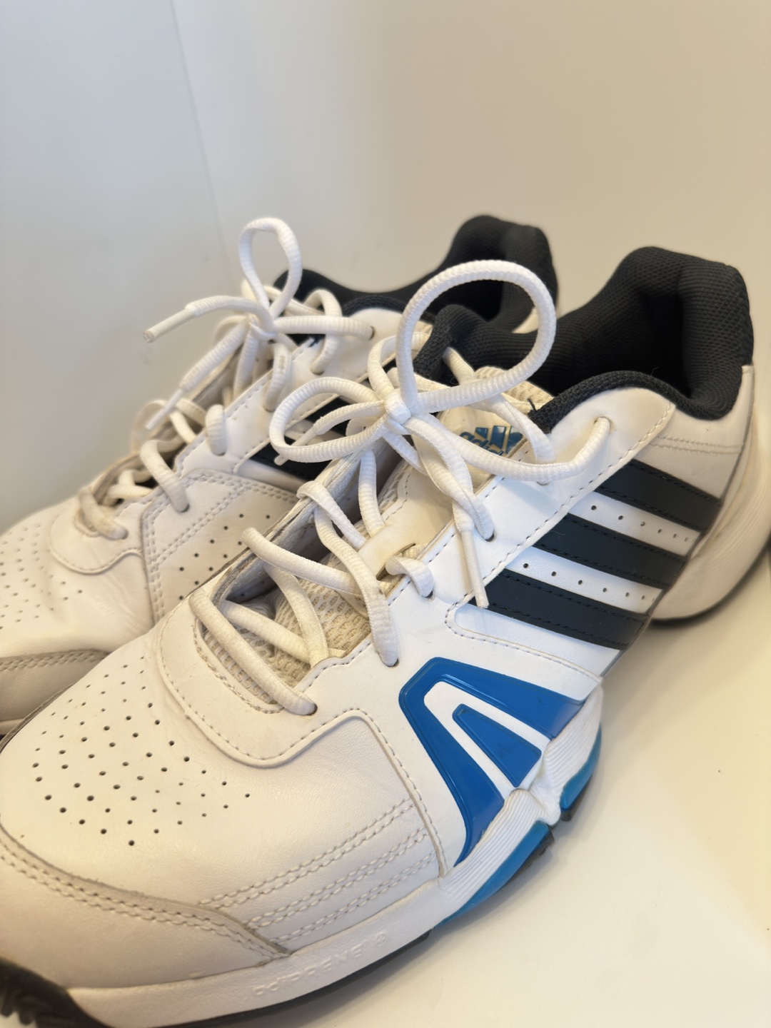 Adidas Men's White and Blue Tennis Shoes - Size 13 - photo 3