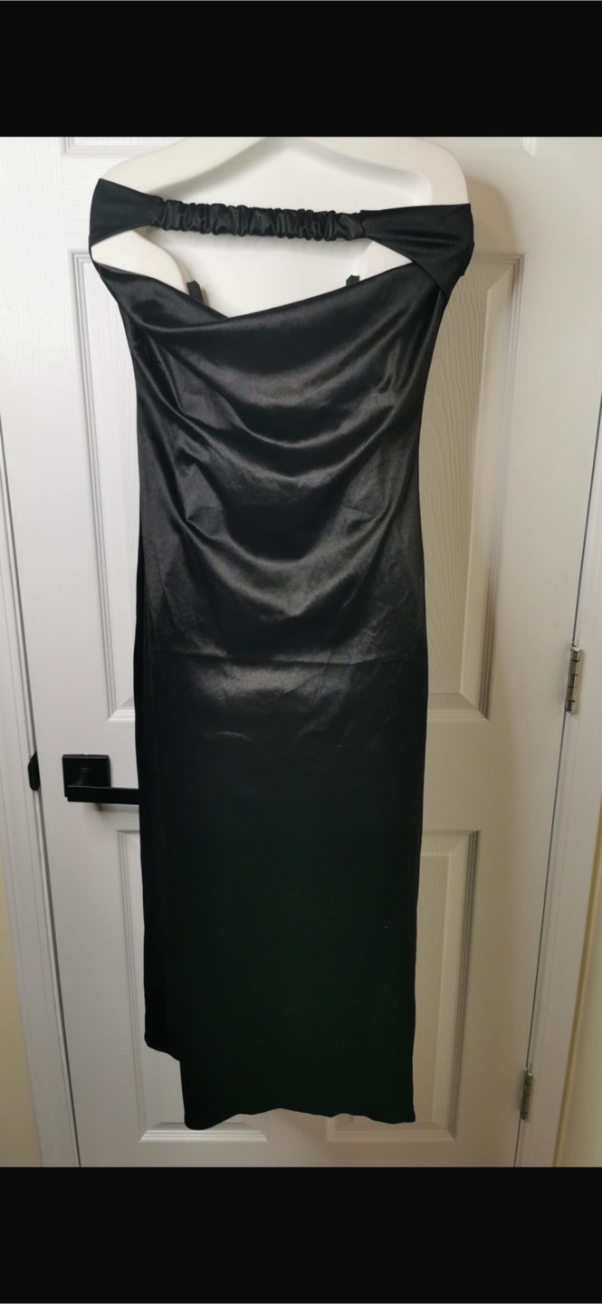 NEW! Elegant Satin Strapless Tube Low Back Maxi Dress - photo 5