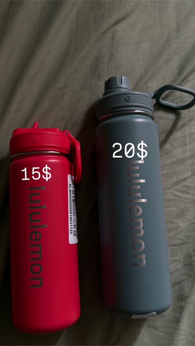 Two Lululemon Water Bottles