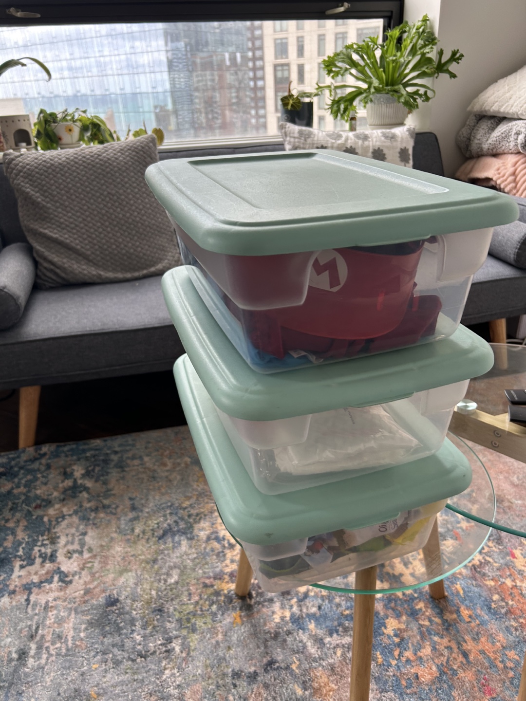 7 stackable  6-Quart Storage Containers with Lids - photo 5