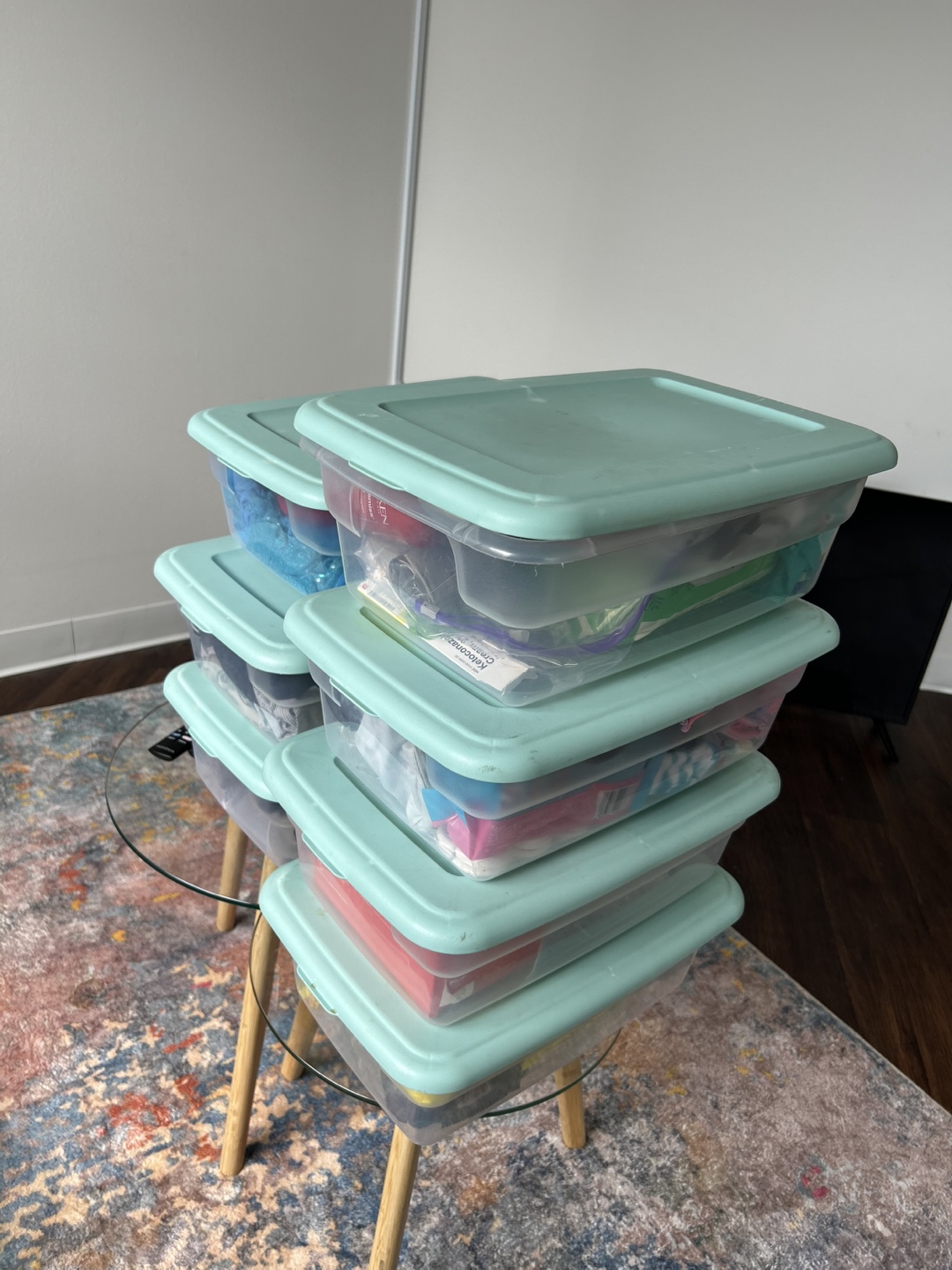7 stackable  6-Quart Storage Containers with Lids - photo 3
