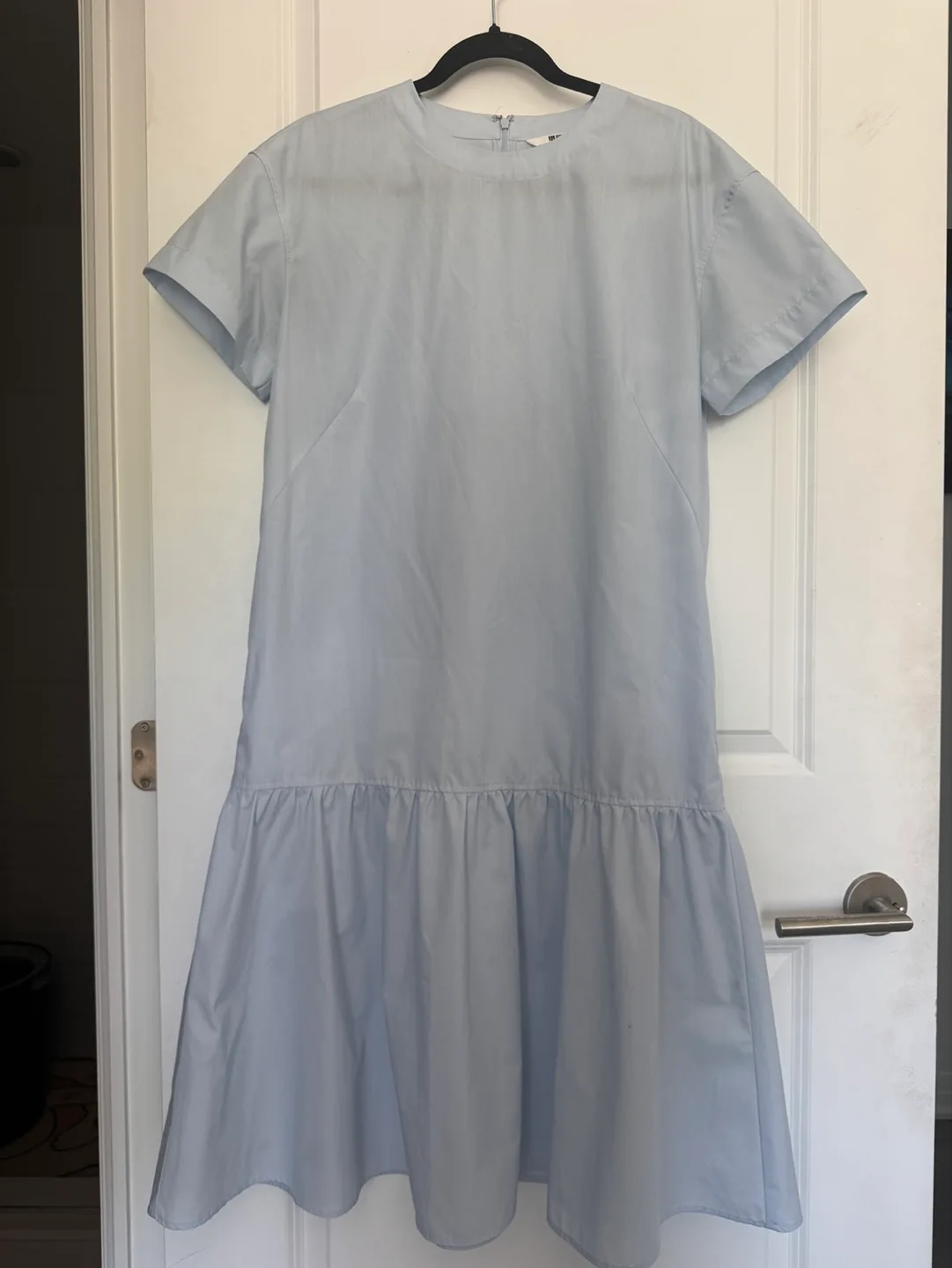 UNIQLO Light Blue Tiered Dress, Size M thumbnail