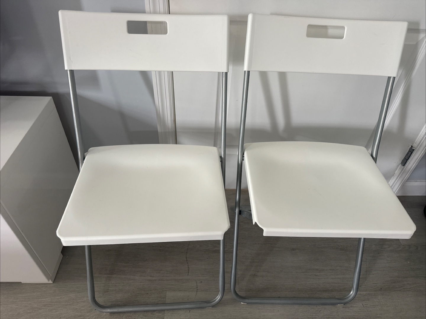 IKEA GUNDE Folding Chairs - White 602.177.99