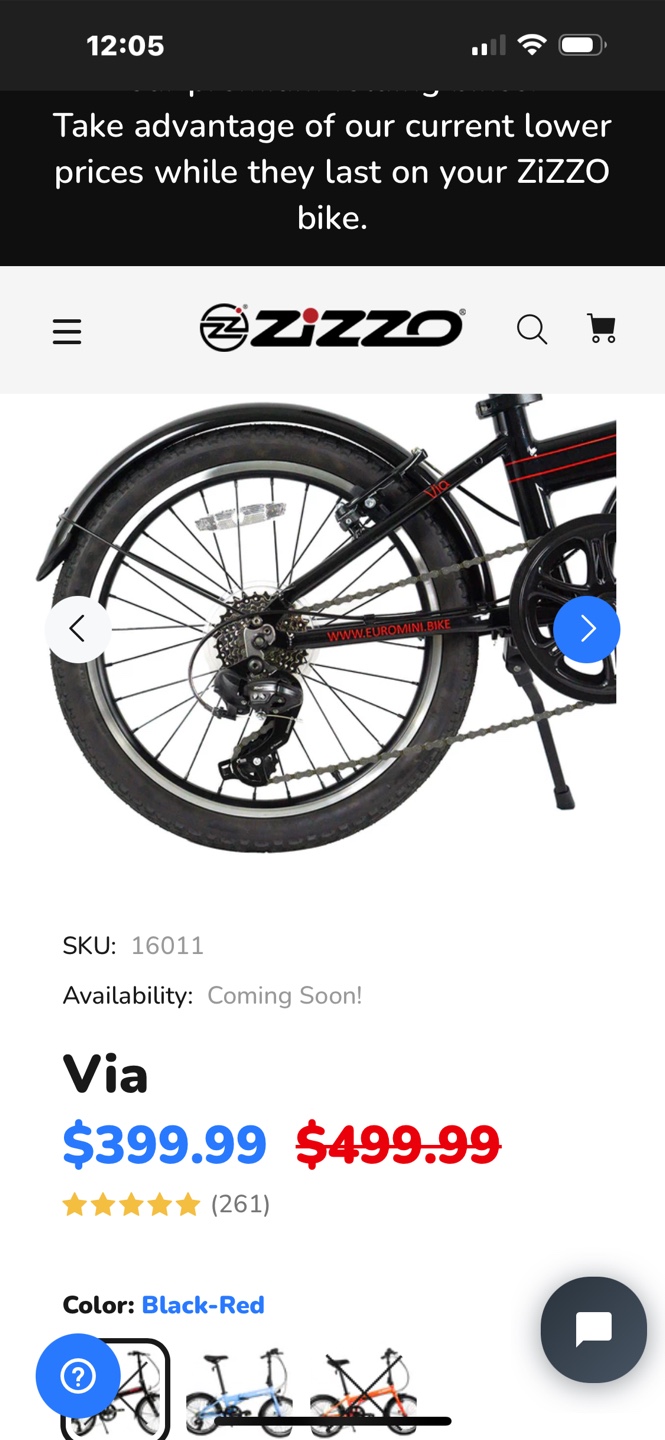 Zizzo Folding Bike - Black/Red - photo 2