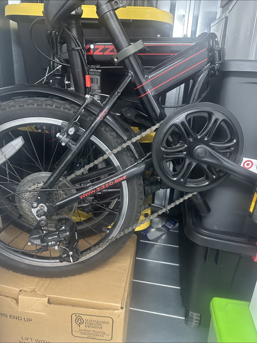 Zizzo Folding Bike - Black/Red - photo 5