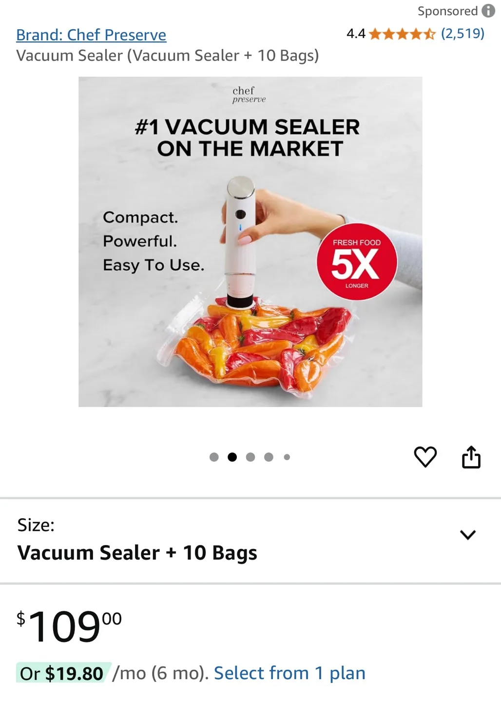 Chef Preserve Vacuum Sealer image indicator(2)