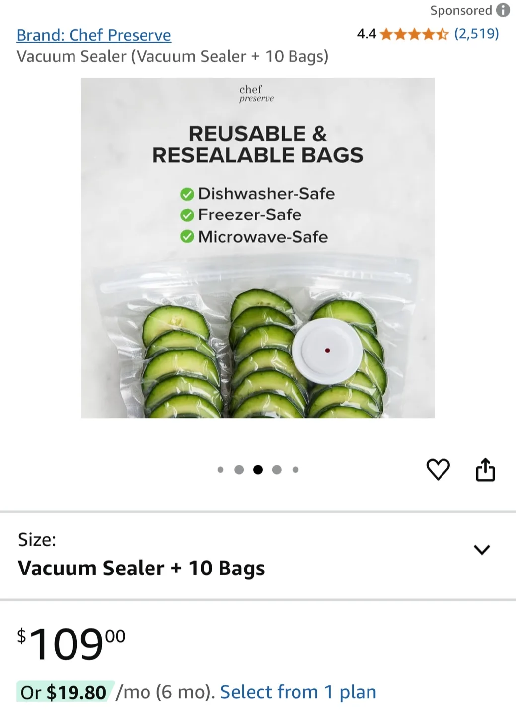 Chef Preserve Vacuum Sealer image indicator(4)