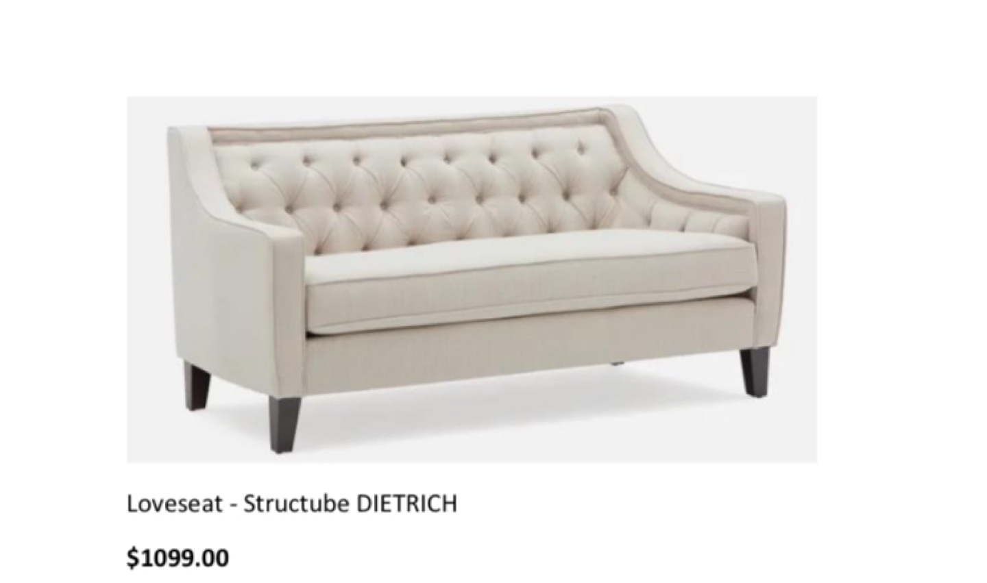Structube Dietrich Loveseat - Beige - photo 4