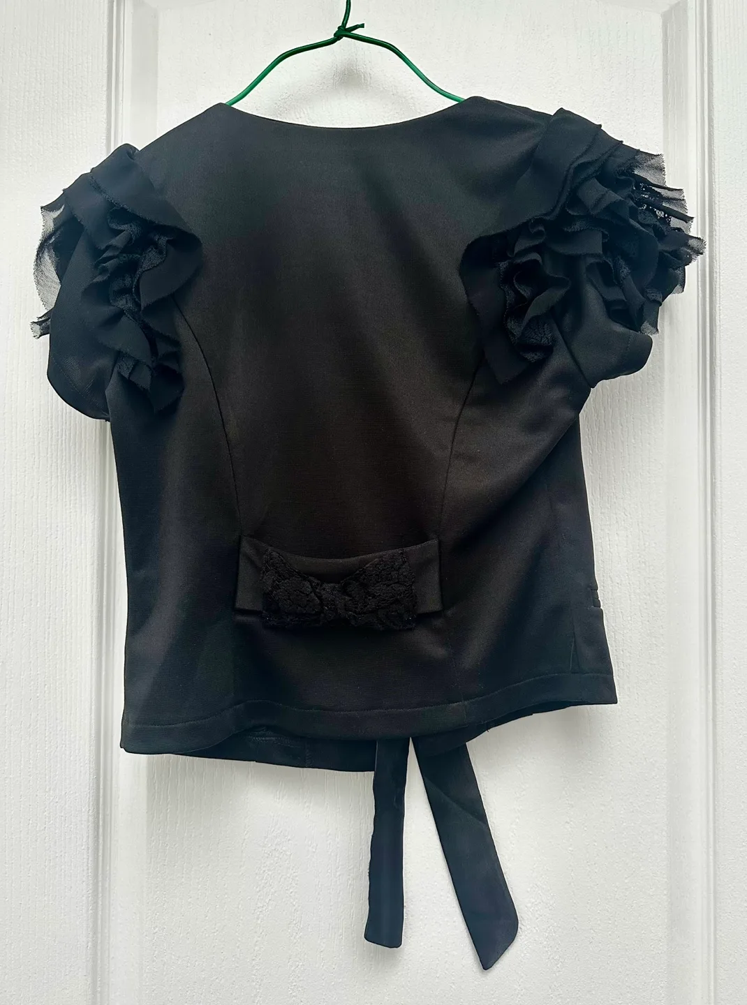 Black Bolero with Ruffled Sleeves image indicator(2)