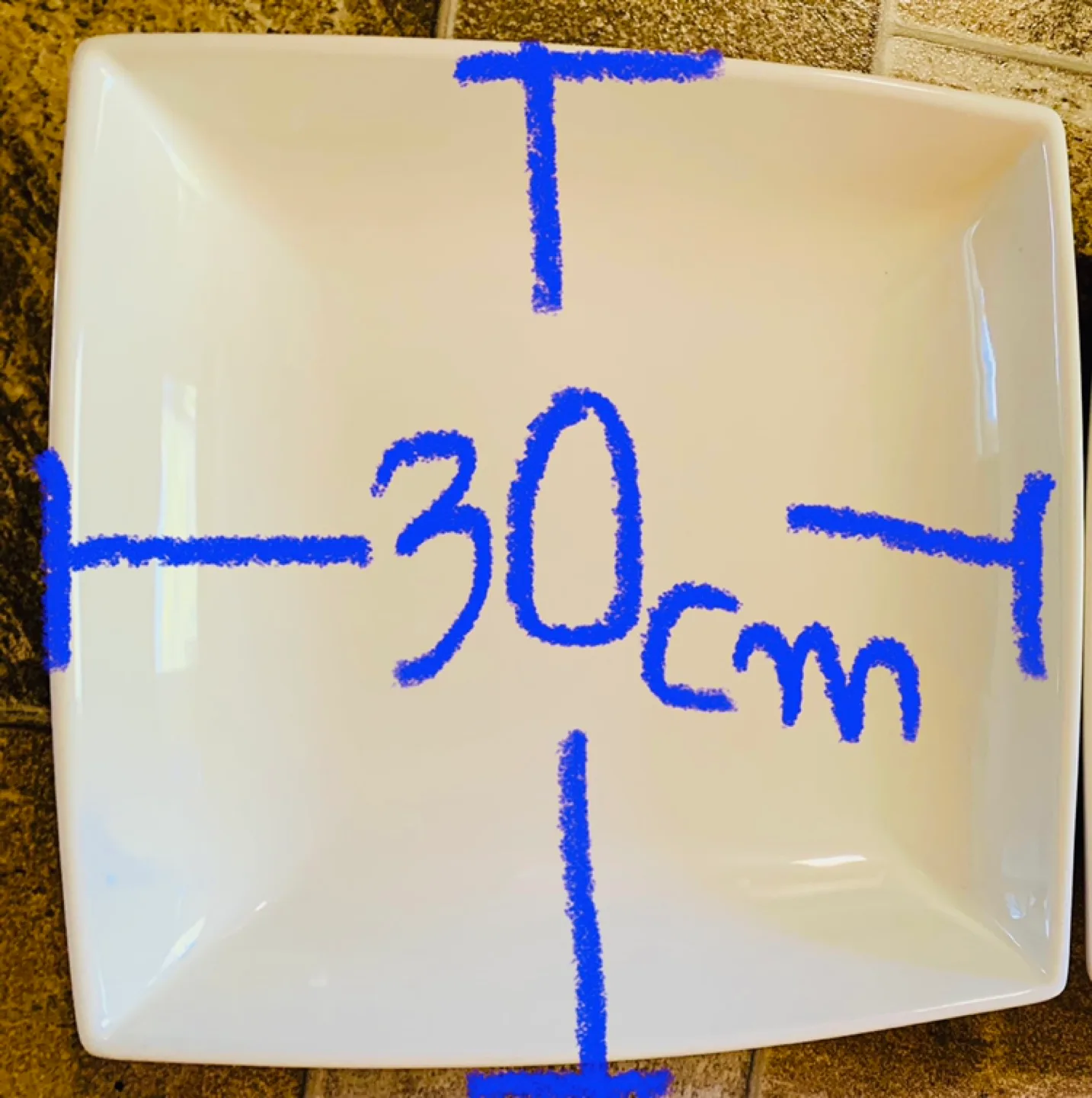 Big size square concave plate and big round plate Size 30cm image indicator(2)