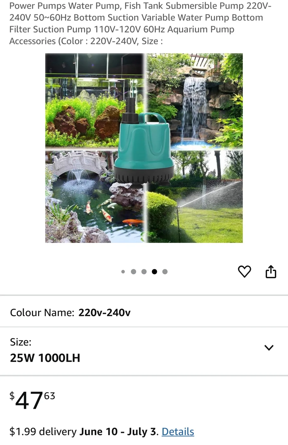 Boxtech Submersible Water Pump EB-A1000 thumbnail