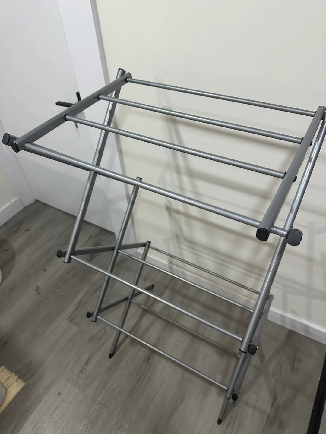 Grey Foldable Clothes Drying Rack thumbnail