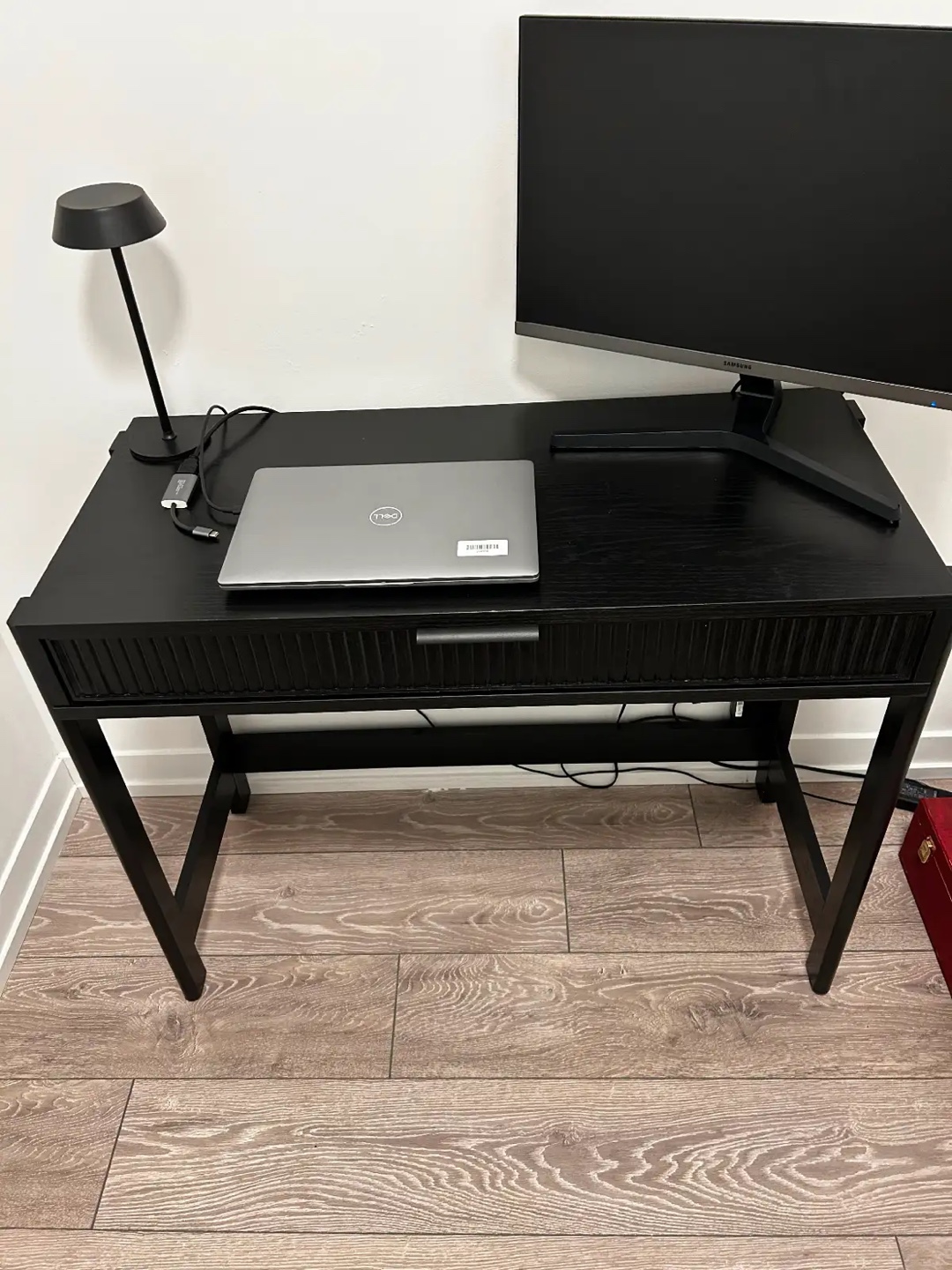Black Writing Desk with Drawer - photo 4