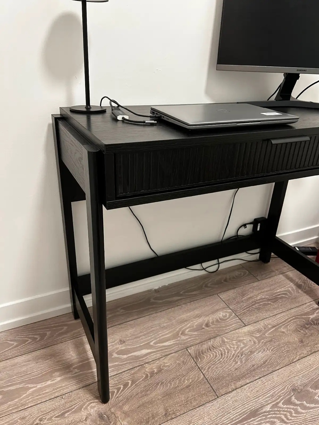 Black Writing Desk with Drawer - photo 3
